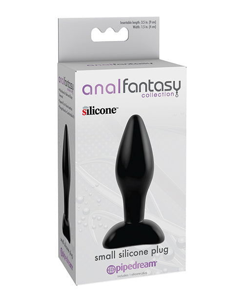 Anal Fantasy Collection Small Silicone Plug - Black - Empower Pleasure