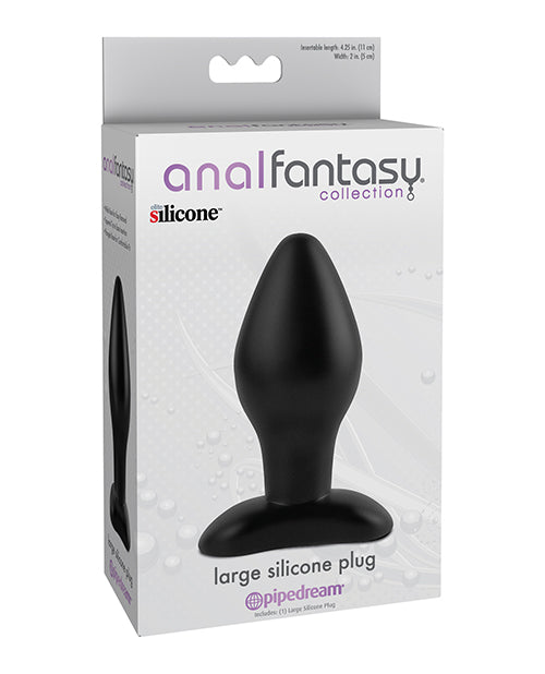 Anal Fantasy Collection Large Silicone Plug - Black - Empower Pleasure