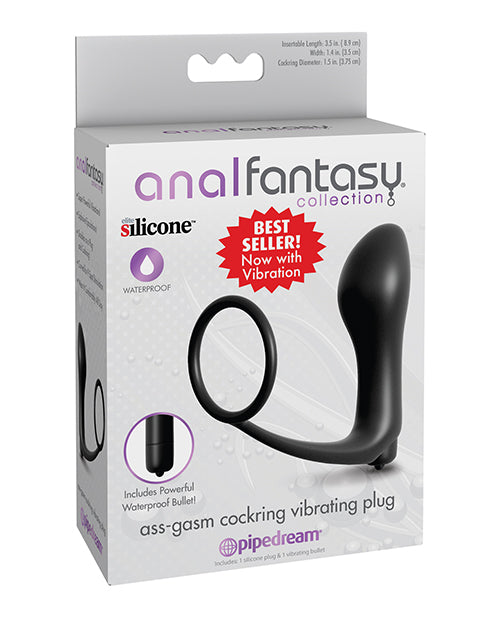 Anal Fantasy Collection Ass Gasm Vibrating Plug w/ Cockring
