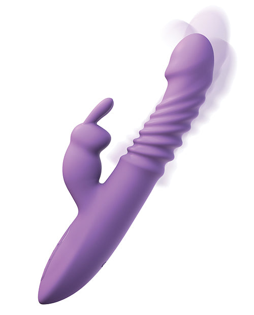 Fantasy for Her Ultimate Thrusting Silicone Rabbit - Purple - Empower Pleasure