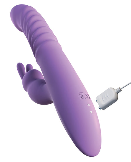 Fantasy for Her Ultimate Thrusting Silicone Rabbit - Purple - Empower Pleasure