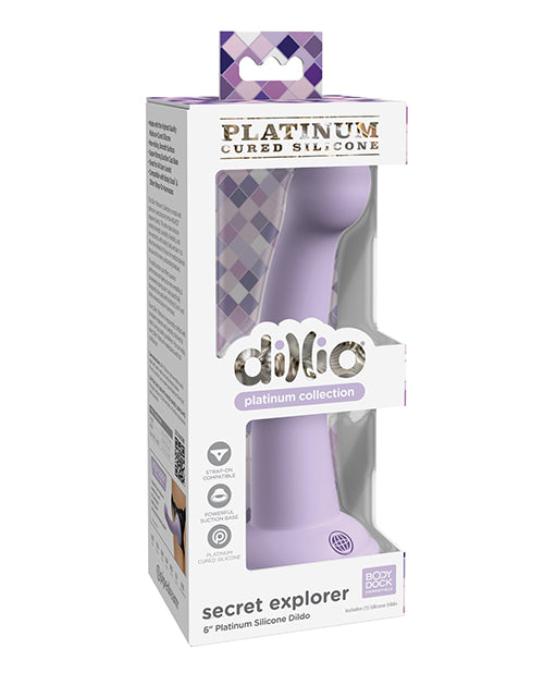 Dillio Platinum 6" Secret Explorer Silicone Dildo - Purple - Empower Pleasure