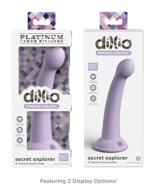 Dillio Platinum 6" Secret Explorer Silicone Dildo - Purple - Empower Pleasure