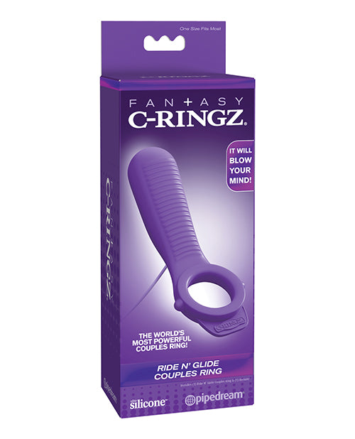 Fantasy C-Ringz Ride N' Glide Couples Ring - Purple - Empower Pleasure