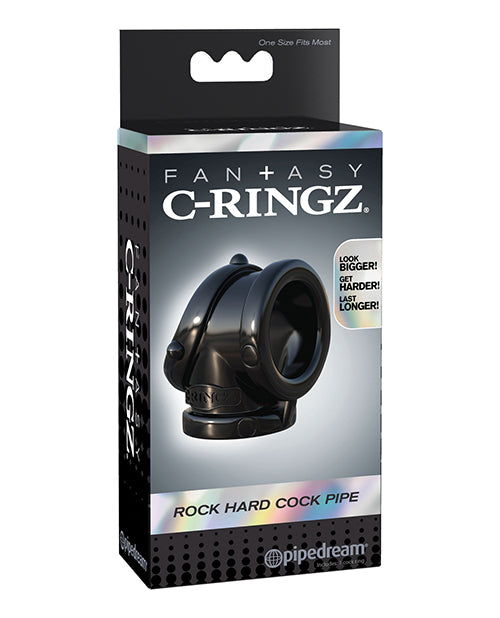 Fantasy C-Ringz Rock Hard Cock Pipe - Black - Empower Pleasure