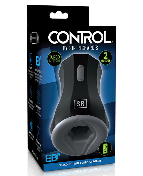 Sir Richards Control Silicone Twin Turbo Stroker - Empower Pleasure