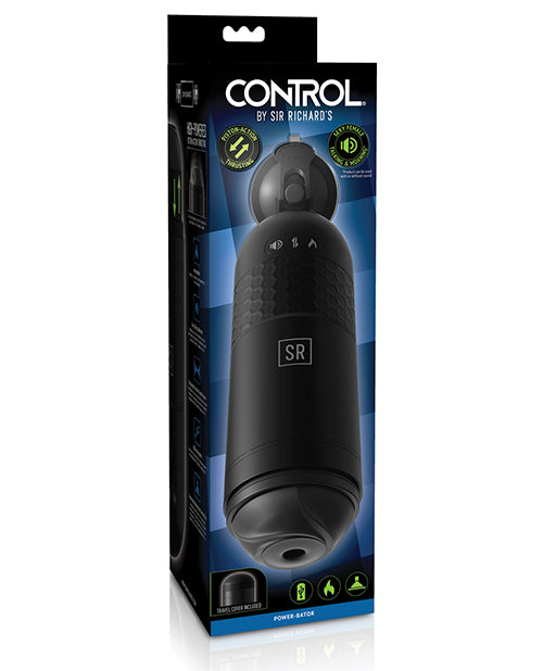 Sir Richards Control Power-Bator w/Talking & Moaning - Black - Empower Pleasure