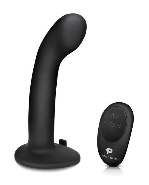 Pegasus 6" Rechargeable P-Spot G-Spot Peg w/Adjustable Harness & Remote Set - Black - Empower Pleasure