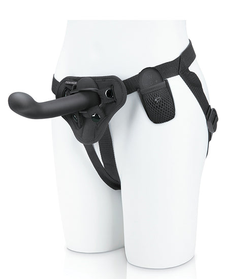 Pegasus 6" Rechargeable P-Spot G-Spot Peg w/Adjustable Harness & Remote Set - Black - Empower Pleasure