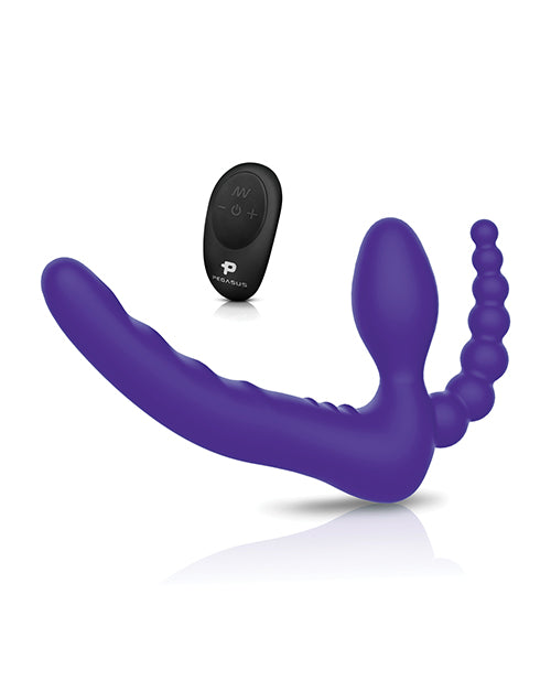 Pegasus 7" Strapless Strap On w/Remote - Purple - Empower Pleasure