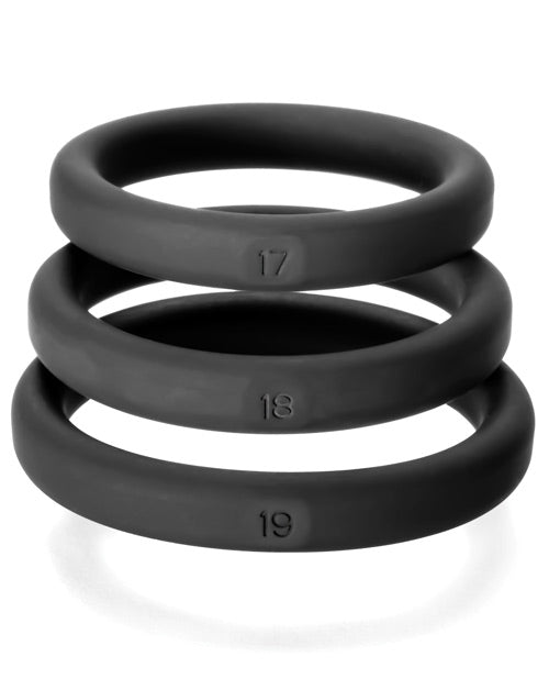 Perfect Fit Xact Fit 3 Ring Kit M/L - Black - Empower Pleasure