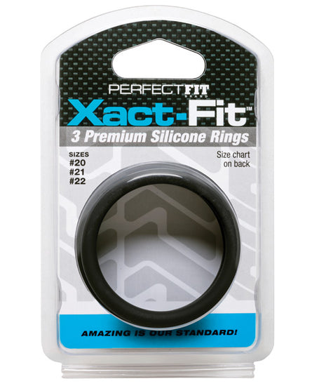 Perfect Fit Xact Fit 3 Ring Kit L/XL - Black - Empower Pleasure