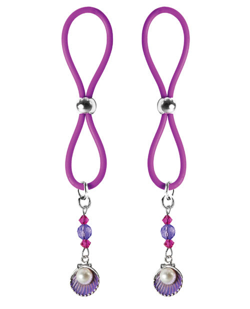 Bijoux de Nip Nipple Halos Clam Charm - Purple