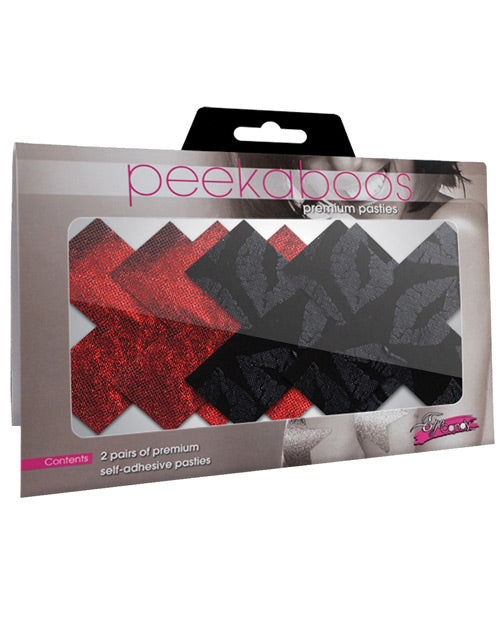 Stolen Kisses Xs - Red & Black  Pack of 2 - Empower Pleasure
