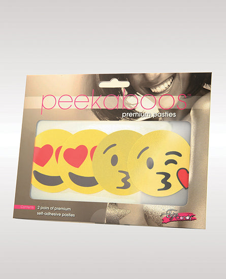 Peekaboos Emoji Hearts Pasties - Pack of 2 - Empower Pleasure