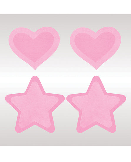 Peekaboos Glow in the Dark Hearts & Stars - Hot Pink 2 Pairs - Empower Pleasure