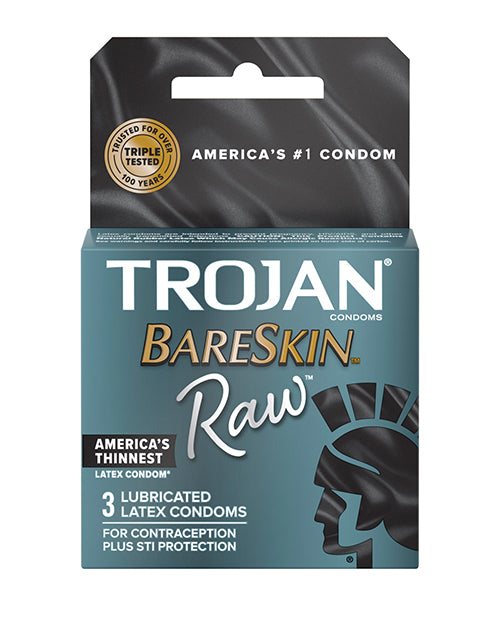 Trojan BareSkin Raw Condom - Pack of 3 - Empower Pleasure