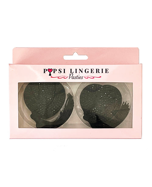 Diamond Reusable Tassel Pasties - Black - Empower Pleasure
