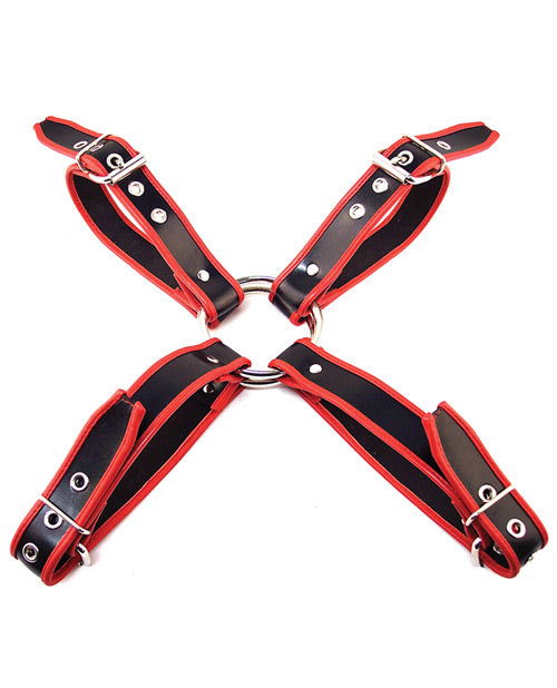 Rouge Chest Harness Large - Black/Red - Empower Pleasure