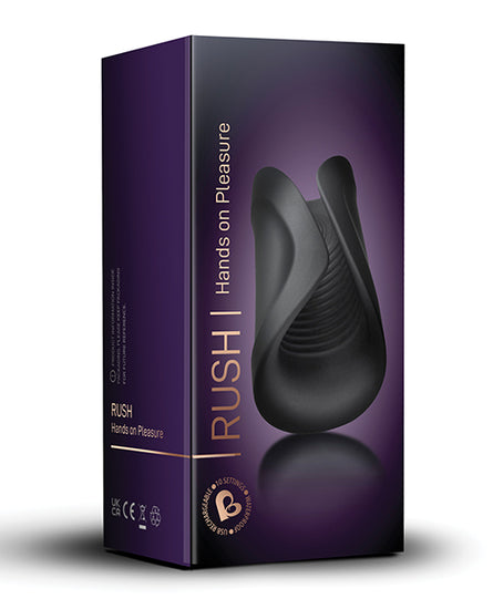 Rocks Off Rush Rechargeable Stroker - Black - Empower Pleasure