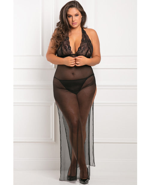 Rene Rofe All Out There Open Cup Dress - Black - Empower Pleasure