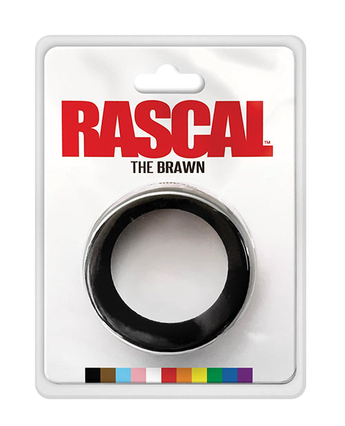 Rascal The Brawn Silicone Cock Ring - Black - Empower Pleasure