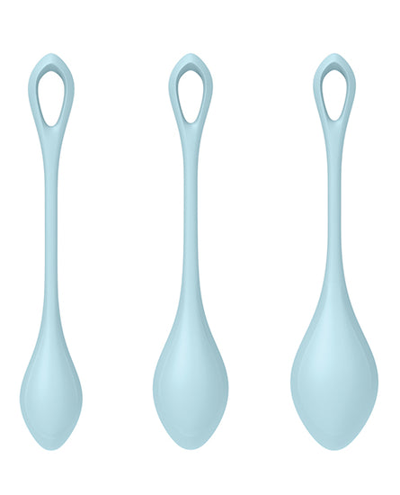 Satisfyer Yoni Power 2 Balls Training Set - Light Blue - Empower Pleasure