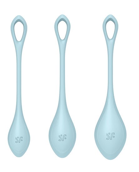 Satisfyer Yoni Power 2 Balls Training Set - Light Blue - Empower Pleasure