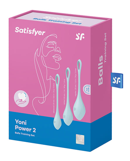 Satisfyer Yoni Power 2 Balls Training Set - Light Blue - Empower Pleasure