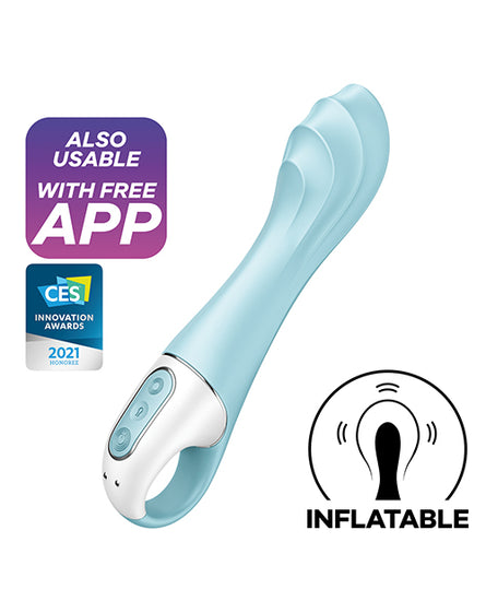 Satisfyer Air Pump Vibrator 5+ - Blue - Empower Pleasure