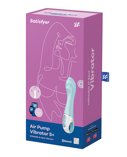 Satisfyer Air Pump Vibrator 5+ - Blue - Empower Pleasure