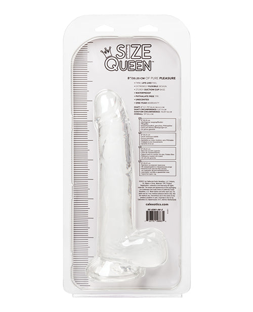 Size Queen 8" Dildo - Clear - Empower Pleasure