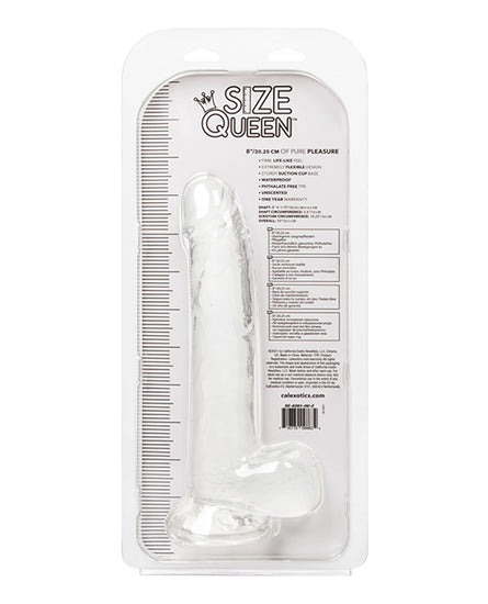 Size Queen 8" Dildo - Clear - Empower Pleasure