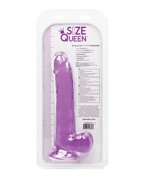 Size Queen 8" Dildo - Purple - Empower Pleasure