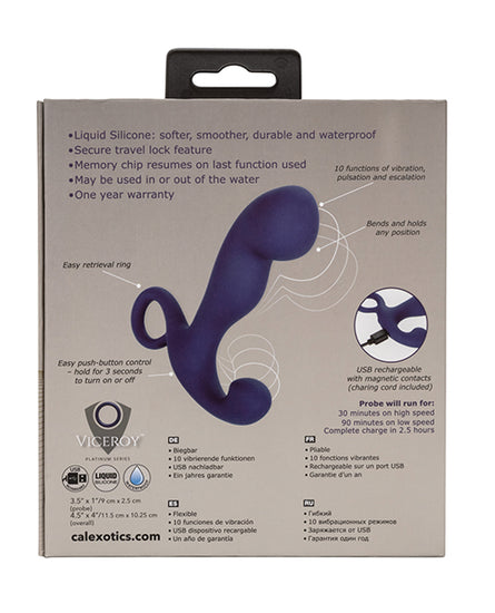 Viceroy Rechargeable Command Probe - Navy - Empower Pleasure