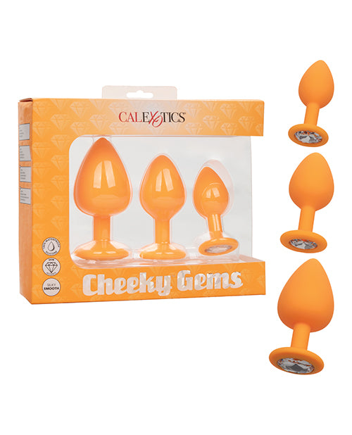 Cheeky Gems 3-piece Plug Set - Orange