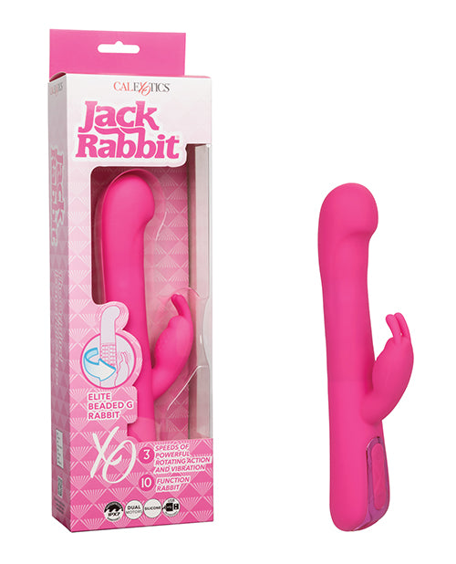 Jack Rabbit Elite Beaded G Rabbit - Pink - Empower Pleasure
