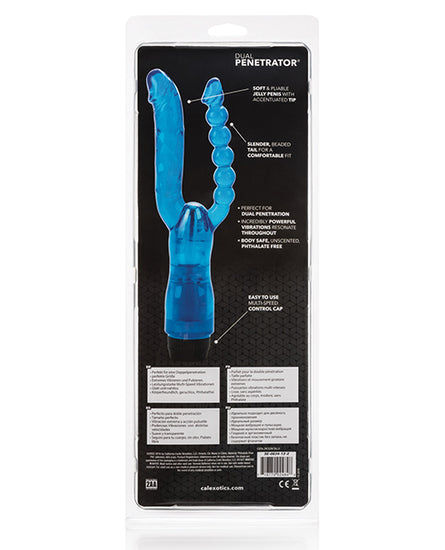 Crystalessence 5" Dual Penetrator - Blue - Empower Pleasure