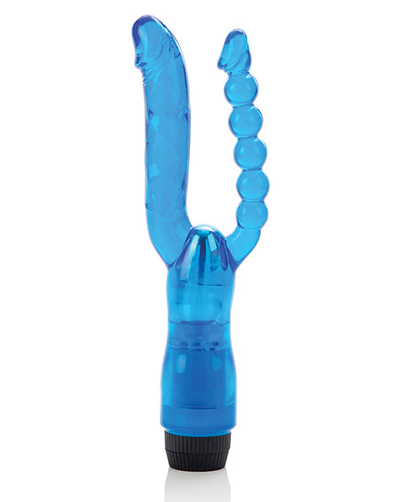 Crystalessence 5" Dual Penetrator - Blue - Empower Pleasure