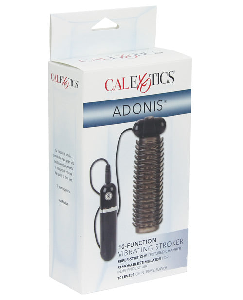 Adonis Vibrating Stroker - 10 Function Smoke - Empower Pleasure