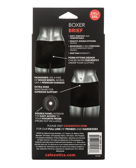Her Royal Harness Boxer Brief 2XL/3XL - Black - Empower Pleasure