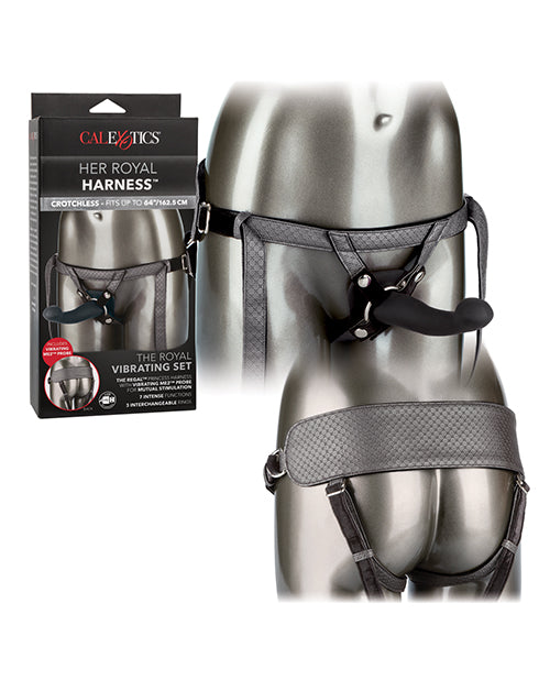 Her Royal Harness The Royal Vibrating Set - Black