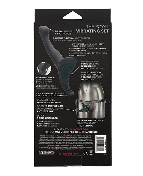 Her Royal Harness The Royal Vibrating Set - Black