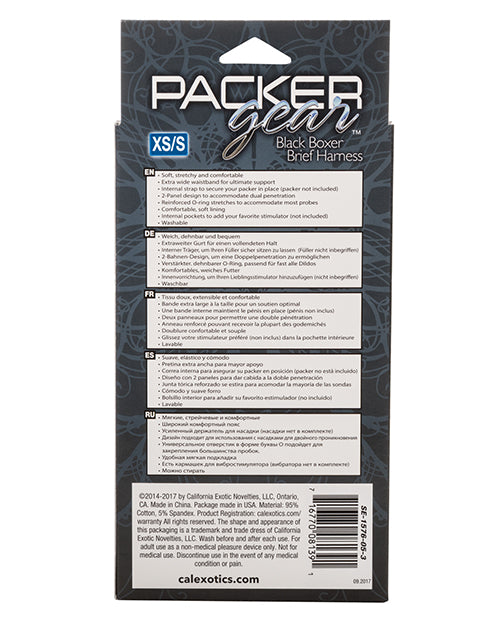 Packer Gear Boxer Harness XS/S - Black - Empower Pleasure