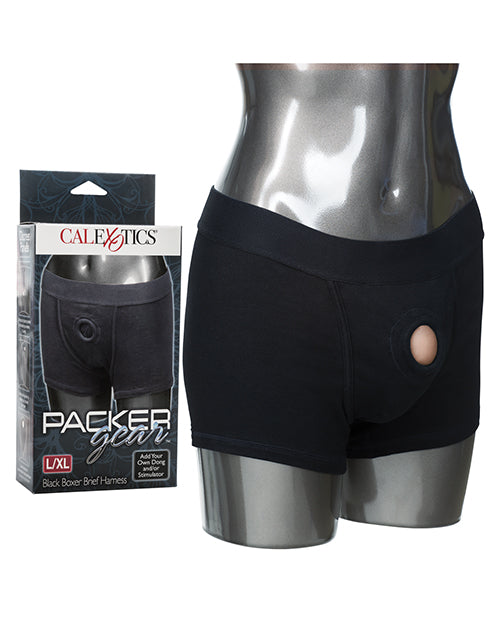 Packer Gear Boxer Harness L/XL - Black - Empower Pleasure