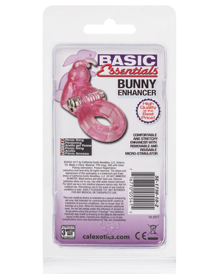 Basic Essentials Bunny Enhancer - Pink - Empower Pleasure