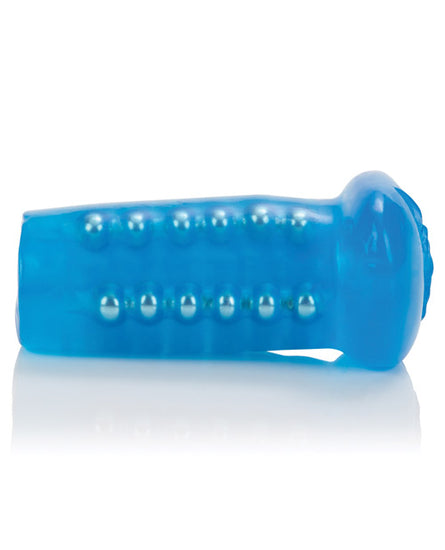 Basic Essentials Beaded Masturbator - Blue - Empower Pleasure