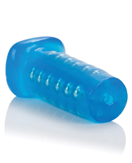 Basic Essentials Beaded Masturbator - Blue - Empower Pleasure