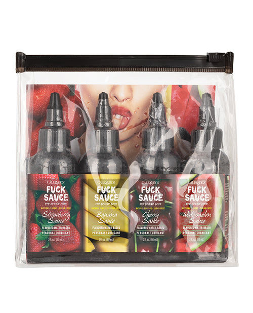 Fuck Sauce Flavored Water-Based Personal Lubricant Variety 4 Pack - 2 oz Each - Empower Pleasure