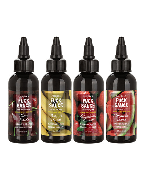 Fuck Sauce Flavored Water-Based Personal Lubricant Variety 4 Pack - 2 oz Each - Empower Pleasure